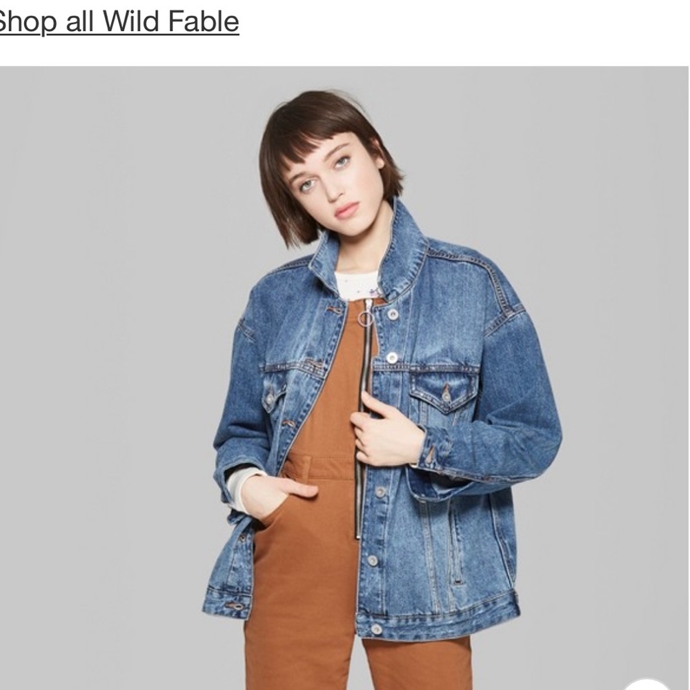 oversized denim jean jacket, worn once!